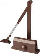 Доводчик дверной STAYER, для дверей массой до 100 кг, цвет коричневый,  ( 37917-100 )