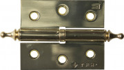 Петля дверная разъемная ЗУБР "ЭКСПЕРТ", 1 подшипник, цвет латунь (PB), правая, с крепежом, 75х63х2,5мм, 2 шт  ,  ( 37605-075-1R )