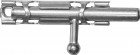 Шпингалет накладной стальной "ЗТ-19305", малый, покрытие белый цинк, 65мм,  ( 37730-65 )