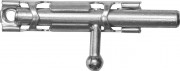 Шпингалет накладной стальной "ЗТ-19305", малый, покрытие белый цинк, 65мм,  ( 37730-65 )