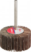 Круг шлифовальный ЗУБР "МАСТЕР" веерный лепестковый, на шпильке, тип КЛО, зерно-электрокорунд нормальный, P180, 15х30мм,  ( 36600-180 )