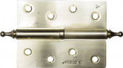 Петля дверная разъемная ЗУБР "ЭКСПЕРТ", 1 подшипник, цвет мат. латунь (SB), левая, с крепежом, 100х75х2,5мм,2шт ,  ( 37605-100-3L )