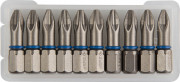 Биты ЗУБР "ЭКСПЕРТ" торсионные кованые, обточенные, хромомолибденовая сталь, тип хвостовика C 1/4", PH2, 25мм, 10шт ,  ( 26011-2-25-10 )