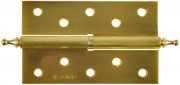 Петля дверная разъемная ЗУБР "ЭКСПЕРТ", 1 подшипник, цвет мат. латунь (SB), левая, с крепежом, 125х75х2,5мм,2шт ,  ( 37605-125-3L )