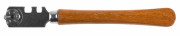 Стеклорез KRAFTOOL роликовый, 6 режущих элементов, с деревянной ручкой ,  ( 3367_z01 )