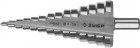 Сверло ЗУБР "МАСТЕР" ступенчатое по сталям и цвет.мет., быстрорежущая сталь, d=4-39мм,14ступ.d=4-39, L -113 мм, трехгран.хв. 10мм,  ( 29665-4-39-14 )