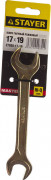 Рожковый гаечный ключ 17 x 19 мм, STAYER,  ( 27038-17-19 )