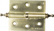 Петля дверная разъемная ЗУБР "ЭКСПЕРТ", 1 подшипник, цвет мат. латунь (SB), правая, с крепежом, 75х63х2,5мм,2шт ,  ( 37605-075-3R )