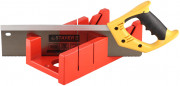 Набор STAYER: пластмассовое + ножовка с 2-комп рукояткой, усиленный обушок, стусло MAXI 4" (для заготовок 100ммх52мм) в комплекте с ножовкой,  ( 15395-35 )
