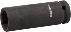Торцовая головка KRAFTOOL "INDUSTRIE QUALITAT" ударная, удлиненная (1/2"), FLANK, Cr-Mo, фосфатированная, 19 мм ,  ( 27942-19_z01 )