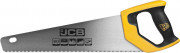 Ножовка JCB по дереву, полотно из стали SK5, 3-х гранные зубья, двухкомпонентная рукоятка, 375мм,  ( JSW003 )