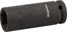 Торцовая головка KRAFTOOL "INDUSTRIE QUALITAT" ударная, удлиненная (1/2"), FLANK, Cr-Mo, фосфатированная, 21 мм ,  ( 27942-21_z01 )