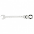 Ключ комбинированный трещоточный, 13 мм, CrV, шарнирный, зеркальный хром Matrix Professional, ( 14865 )
