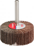 Круг шлифовальный ЗУБР "МАСТЕР" веерный лепестковый, на шпильке, тип КЛО, зерно-электрокорунд нормальный, P80, 20х50мм ,  ( 36601-080 )