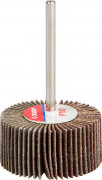 Круг шлифовальный ЗУБР "МАСТЕР" веерный лепестковый, на шпильке, тип КЛО, зерно-электрокорунд нормальный, P100, 15х30мм,  ( 36600-100 )