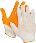 Перчатки ЗУБР трикотажные, 10 класс, х/б, с защитой от скольжения, S-M,  ( 11452-S )