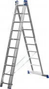 Лестница СИБИН универсальная, трехсекционная со стабилизатором, 10 ступеней,  ( 38833-10 )