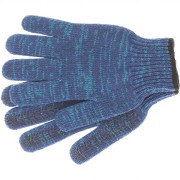 Перчатки трикотажные усиленные, гелевое ПВХ-покрытие, 7 класс, синие Россия Сибртех ( 68183 )