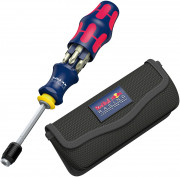 Ручка-держатель Kraftform с выдвижным стержнем с быстрозажимным патроном Kraftform Kompakt 20 в сумке, 7 предм., Red Bull Racing,  WERA,  ( WE-227702 )