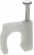 Скоба-держатель круглая СД-К 10 мм, 40 шт, с оцинкованным гвоздем, ЗУБР Профессионал,  ( 45111-10 )