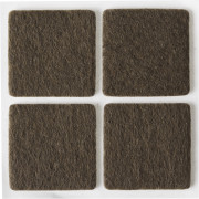Накладки STAYER "COMFORT" на мебельные ножки, самоклеящиеся, фетровые, коричневые, квадратные - 25*25 мм, 4 шт,  ( 40912-25 )