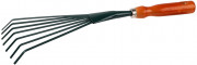Грабельки GRINDA веерные с плоскими зубцами, с деревянной ручкой, 390мм,  ( 8-421253 )