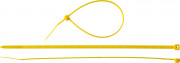 Кабельные стяжки желтые КС-Ж1, 2.5 x 150 мм, 100 шт, нейлоновые, ЗУБР Профессионал,  ( 309050-25-150 )