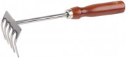 Грабельки GRINDA из нержавеющей стали, деревянная ручка, 250мм,  ( 8-421149 )