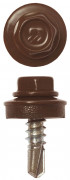 Саморезы СКМ кровельные, RAL 8017 шоколадно-коричневый, 19 х 5.5 мм, 2 500 шт, для металлических конструкций, ЗУБР Профессионал,  ( 4-300310-55-019-8017 )