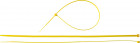 Кабельные стяжки желтые КС-Ж1, 4.8 x 400 мм, 100 шт, нейлоновые, ЗУБР Профессионал,  ( 309050-48-400 )