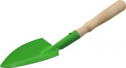 Совок посадочный РОСТОК с деревянной ручкой, широкий, рабочая часть 120мм,  ( 39603 )