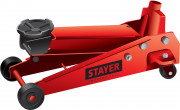 Домкрат гидравлический подкатной "RED FORCE", с педалью, 3,5т, 145-500мм, STAYER 43155-3.5,  ( 43155-3.5 )