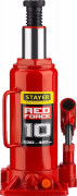 Домкрат гидравлический бутылочный "RED FORCE", 10т, 230-460 мм, STAYER 43160-10,  ( 43160-10_z01 )