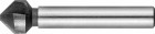 Зенкер ЗУБР "ЭКСПЕРТ" конусный с 3-я реж. кромками, сталь P6M5, d 10,4х50мм, цилиндрич.хв. d 6мм, для раззенковки М5,  ( 29730-5 )