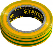 STAYER Protect-10 Изолента ПВХ, не поддерживает горение, 10м (0,13х15 мм), желто-зеленая, 12291-S