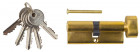 Механизм ЗУБР "МАСТЕР" цилиндровый, тип "ключ-защелка", цвет латунь, 5-PIN, 80мм  ,  ( 52103-80-1 )