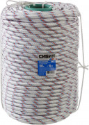 Фал плетёный полипропиленовый СИБИН 24-прядный с полипропиленовым сердечником, диаметр 10 мм, бухта 100 м, 700 кгс,  ( 50215-10 )