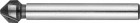 Зенкер ЗУБР "ЭКСПЕРТ" конусный с 3-я реж. кромками, сталь P6M5, d 6,3х45мм, цилиндрич.хв. d 5мм, для раззенковки М3,  ( 29730-3 )