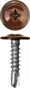 Саморезы ПШМ-С со сверлом для листового металла, 16 х 4.2 мм, 500 шт, RAL-8017 шоколадно-коричневый, ЗУБР,  ( 300211-42-016-8017 )
