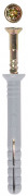 Дюбель-гвоздь полипропиленовый, потайный бортик, 6 x 50 мм, 7 шт, ЗУБР,  ( 4-301346-06-050 )
