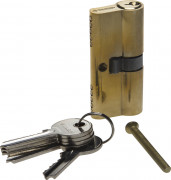 Механизм ЗУБР "МАСТЕР" цилиндровый, тип "ключ-ключ", цвет латунь, 5-PIN, 60мм ,  ( 52101-60-1 )