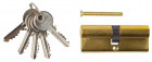 Механизм ЗУБР "МАСТЕР" цилиндровый, тип "ключ-ключ", цвет латунь, 5-PIN, 80мм ,  ( 52101-80-1 )