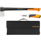 Топор-колун тяжелый X25 + подарок нож для тяжелых работ в сумке, FISKARS, ( 1025579 )