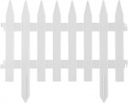 Забор декоративный GRINDA "КЛАССИКА", 28x300см, белый,  ( 422201-W )