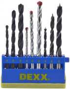 Набор DEXX: Сверла комбинированные, по металлу d=4-6-8мм, по дереву d= 4-6-8мм, по кирпичу d=4-6-8мм, 9 предметов,  ( 2970-H9_z01 )