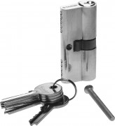 Механизм ЗУБР "МАСТЕР" цилиндровый, тип "ключ-ключ", цвет хром, 5-PIN, 70мм,  ( 52101-70-2 )