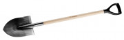 Лопата штыковая из нержавеющей стали, деревянный черенок, с рукояткой, ЗУБР Профессионал,  ( 4-39402_z01 )