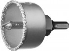 Коронка-чашка ЗУБР "ПРОФЕССИОНАЛ" c карбид-вольфрамовым нанесением, 51 мм, высота 25 мм, в сборе с державкой и сверлом,  ( 33360-051_z01 )