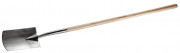 Лопата штыковая прямоугольная из нержавеющей стали, деревянный черенок, ЗУБР Профессионал,  ( 4-39415 )