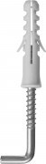 Дюбель распорный полипропиленовый, тип "ЕВРО", в комплекте с шурупом-крюком, 8 х 40 / 5 х 57 мм, 100 шт, ЗУБР,  ( 30675-08-40 )